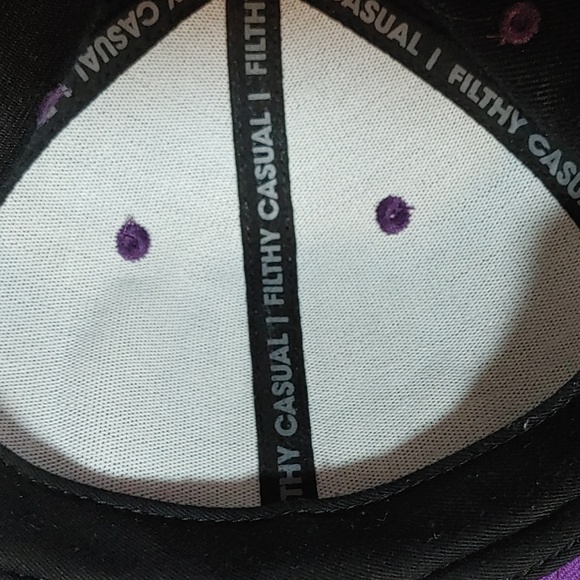 Filthy Casual Unisex Black & Purple Baseball Trucker Snap Back Cap - Picture 7 of 9